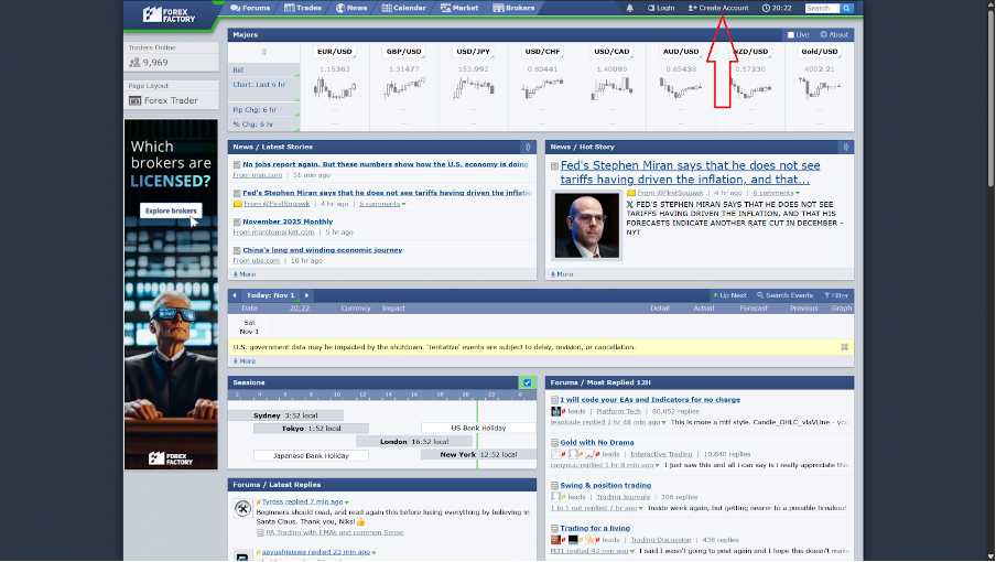  چگونه در سایت Forex Factory ثبت‌نام کنیم؟